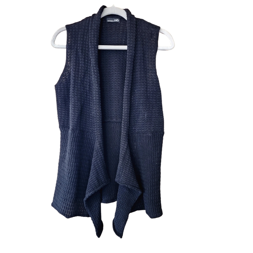 Black Waterfall Sweater Cardigan Size M